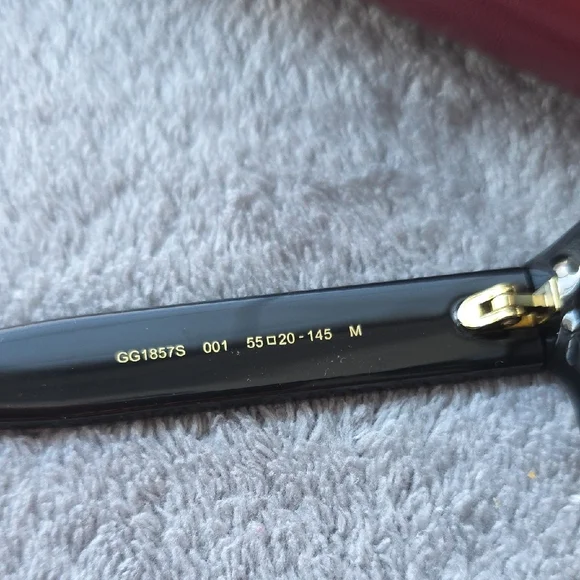 Gucci Black Sunglasses with Gold Accents